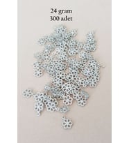 Oya Abiye Bileklik Kolye Pleksi Metalik Plastik Pul Gümüş Renk 24 gram 300 adet - BNC588