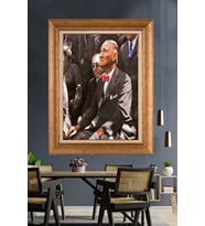 Altın Varaklı Çerçeveli Paspartulu Atatürk Tablo TR1164 (Gold)