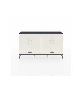 Arges Konsol 6 Raflı 2 Çekmeceli 4 Kapaklı 176x30x99 Antrasit-Aytaşı