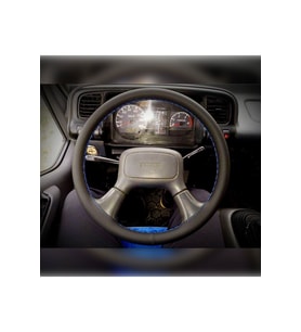 DİKİŞLİ DİREKSİYON KILIFI NOKTALI DERİ MAVİ DİKİŞLİ ISUZU NPR İÇİN HIZLI KARGO