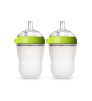 Antikolik Silikon Biberon 2'li 250ml Yeşil- Orta Akışlı (3-6 AY)