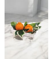 Dekoratif Mum Mandalina (Turuncu)