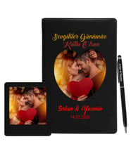 Sevgililer Gününe Özel Siyah Defter Kalem & Instagram Çerçeve Hediye Seti 23