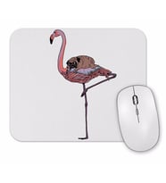 Flamingo Pug Köpek Mouse Pad