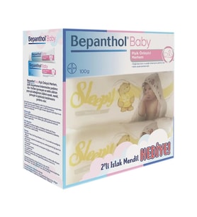 Bepanthol Baby Pişik Önleyici Merhem 100 Gr + 2 Paket Sleepy Sensitive 90 Lı Islak Havlu