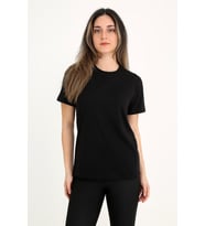 Rubadi Kadın Siyah T-shirt. Bisiklet Yaka, Basic Model, Regular Fit (normal Kalıp)
