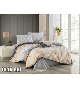 KRİSTAL ÇİFT KİŞİLİK TERRY COTTON NEVRESİM TAKIMI OLYA GRİ