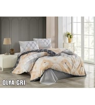 KRİSTAL ÇİFT KİŞİLİK TERRY COTTON NEVRESİM TAKIMI OLYA GRİ
