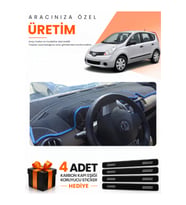 NİSSAN NOTE E11 (2005-2009) Uyumlu Torpido Koruma Örtüsü Oto Kılıfı - Siyah Mavi