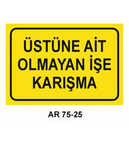 İŞ GÜVENLİĞİ UYARI LEVHASI 1 ADET PVC 21 X 29CM