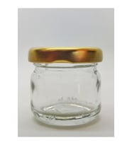 29 Cc şeffaf cam konserve kavanozu gold kapaklı, 20 adet, cam kavanoz, konserve kavanozu, reçel kavanozu, bal kavanozu, saklama kavanozu