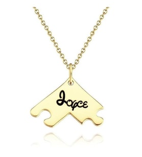 Puzzle İsimli Gümüş Kolye
