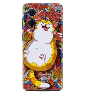 Xiaomi Redmi Note 11E Kılıf Silikon Desen Özel Seri Tombul Kedi 1739