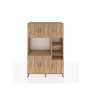 Hyperion Gardrop 10 Raflı 6 Kapaklı 132x44x195 Çam-Çam