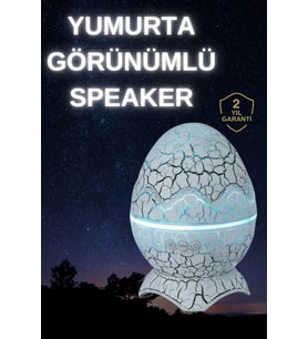 Dinozor Yumurtası Gece Masa Lambası Bluetooth Hoparlör 14 Renk Seçeneği