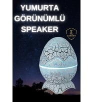 Dinozor Yumurtası Gece Masa Lambası Bluetooth Hoparlör 14 Renk Seçeneği