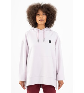 Maraton Comfort Kadın Kapüşonlu Açık Lila Sweatshirt