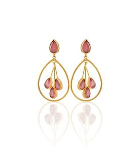 Kadir Jewellery 22 Ayar Altın Kaplama Kadın Sallantılı Küpe -El İşçiliği Ve Hipoalerjenik Küpe