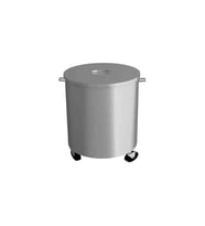 Empero EMP.CY.01 Tekerlekli Yuvarlak Çöp Kovası Inox