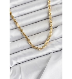 CM Burgu Model Gold Renk Pirinç 60 cm Kadın Kolye