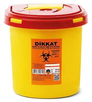 5 Adet Kesici ve Delici Tıbbi Enfekte Atık Kutusu 1.3 Lt.