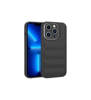 Apple iPhone 12 Pro Uyumlu Kılıf Kamera Korumalı Parlak Airbag'li Zore Galya Kapak (Siyah)