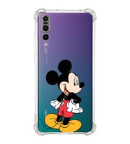 Huawei P20 Pro  Köşe Korumalı Antişok Kapak Mickey Mouse Tasarımlı Şeffaf  Kılıf