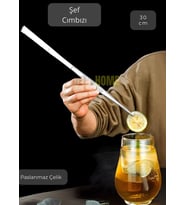 Düz Uçlu Şef Cımbızı Paslanmaz Dekor Cımbızı Çelik Mutfak Cımbızı Maşa 30 cm
