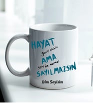Komik - Esprili Kupa HAYAT GARİP SENDE NORMAL DEĞİLSİN Tasarımlı Komik Kupa Bardak