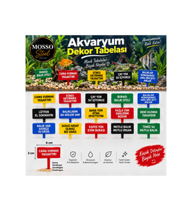Akvaryum Dekor Tabela / Akvaryum Aksesuarı
