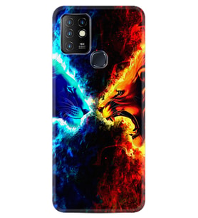 INFINIX Hot 8 9 10 11S Hot 10 Play 10T Kılıf Desemli Silikon Red Blue Leon 1714