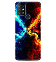 INFINIX Hot 8 9 10 11S Hot 10 Play 10T Kılıf Desemli Silikon Red Blue Leon 1714
