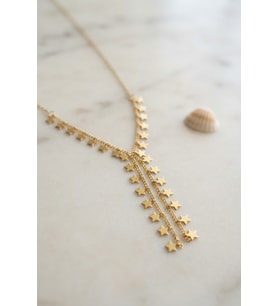 Gold Pirinç Yıldız Model Kadın Kolye TJ-BKO11249
