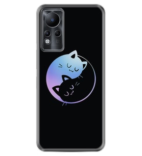 INFINIX Note 11 Pro Note 10 Hot 9 Play Kılıf Desemli Silikon Love Cats 1604