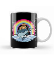 Cute Sloth Riding Narwhal The Unicorn Of The Sea Kupa Bardak Porselen