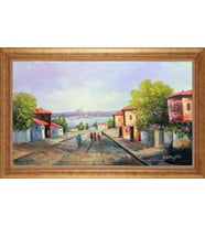 ALTIN ÇERÇEVELİ PASPARTULU TABLO CR826