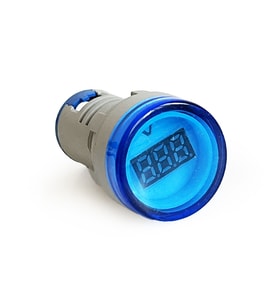 Mini Dijital Voltmetre 22MM AC 60-500V LED Mavi Işık