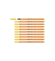 Stabilo İnce Keçe Uçlu Kalem 88 Point 0.4 MM Sarı Fineliner Kalem (10 Lu Paket) (Karışık)
