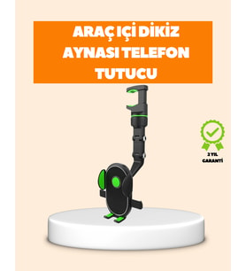 Araç İçi Dikiz Aynası Telefon Tutucu Katlanabilir Ve Çok Fonksiyonlu