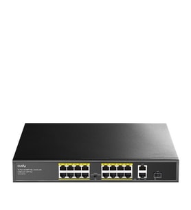 Cudy Fs1018Ps1 16 Port 10/100 Yönetilemez +2 Port Gb. 1 Sfp (1Gb) Rack Mount (16 Port Poe+) 200W Switch