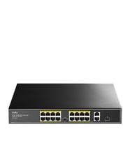 Cudy Fs1018Ps1 16 Port 10/100 Yönetilemez +2 Port Gb. 1 Sfp (1Gb) Rack Mount (16 Port Poe+) 200W Switch