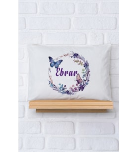 Pia Baby Premium %100 Pamuk İsme Özel Kız Bebek Yastık Kılıfı 35*45 cm 5040-12