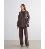 LCW Modest Kahverengi Beli Lastikli Modal Karışımlı Kadın Pantolon