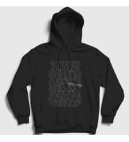 Presmono Unisex Siyah Eclipsed Pink Floyd Kapüşonlu Sweatshirt 76513tt