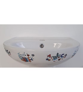 36X45 OVAL LAVABO DEKORLU TURAVİT