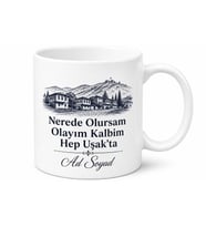 Uşak Memleket Hasreti Yazılı Kupa Bardak Hemşehri Hediye
