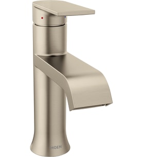 Moen Genta Lx Fırçalanmış Nikel Tek Saplı Tek Delikli Modern Banyo Lavabo Bataryası, Opsiyonel Döşem (Çok Renkli)
