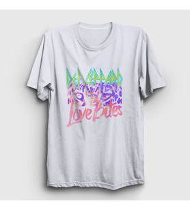 Presmono Unisex Beyaz Love Bites Def Leppard T-Shirt 550237tt