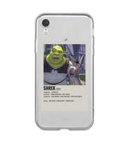 Iphone XR Uyumlu Shrek Minimalsit Poster Desenli Şeffaf Telefon Kılıfı