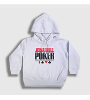 Presmono Unisex Çocuk Beyaz Wsop World Series Of Poker Kapüşonlu Sweatshirt 363622tt (Beyaz)